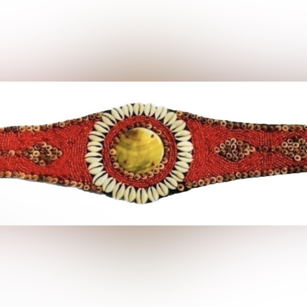 BOHEMIAN ❤️❤️ HANDMADE BEADED WIDE  BELT - Picture 4 of 9